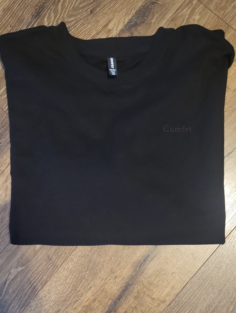 COMFRT Black Crewneck Oversized T Shirt